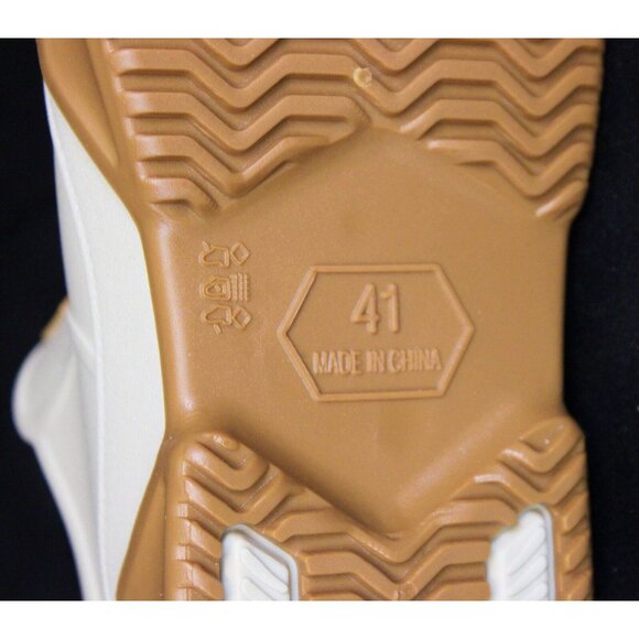 Weimuta Grey Slip On Rain Boots sz 41 Sneakers White Rubber Casual Simple Smooth - Picture 9 of 9